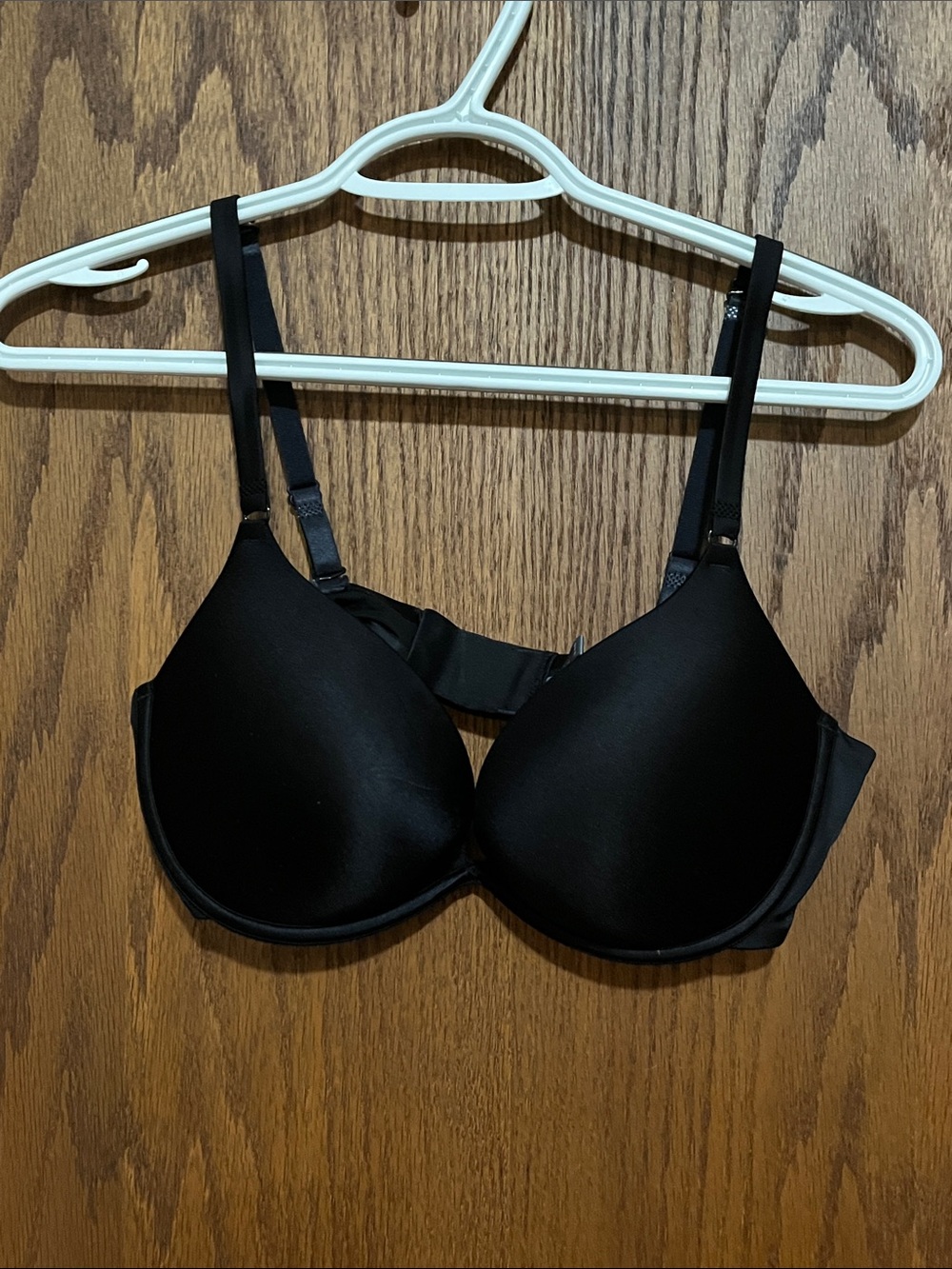 aerie Black Smooth T-Shirt Bra with Adjustable Straps